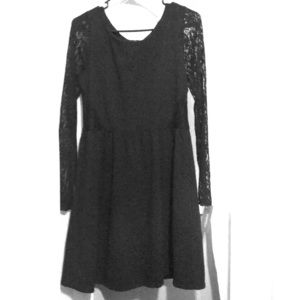 Black lace party dress